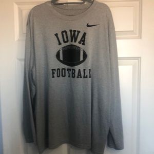 Nike long sleeve dri-fit shirt.  Iowa Hawkeyes football